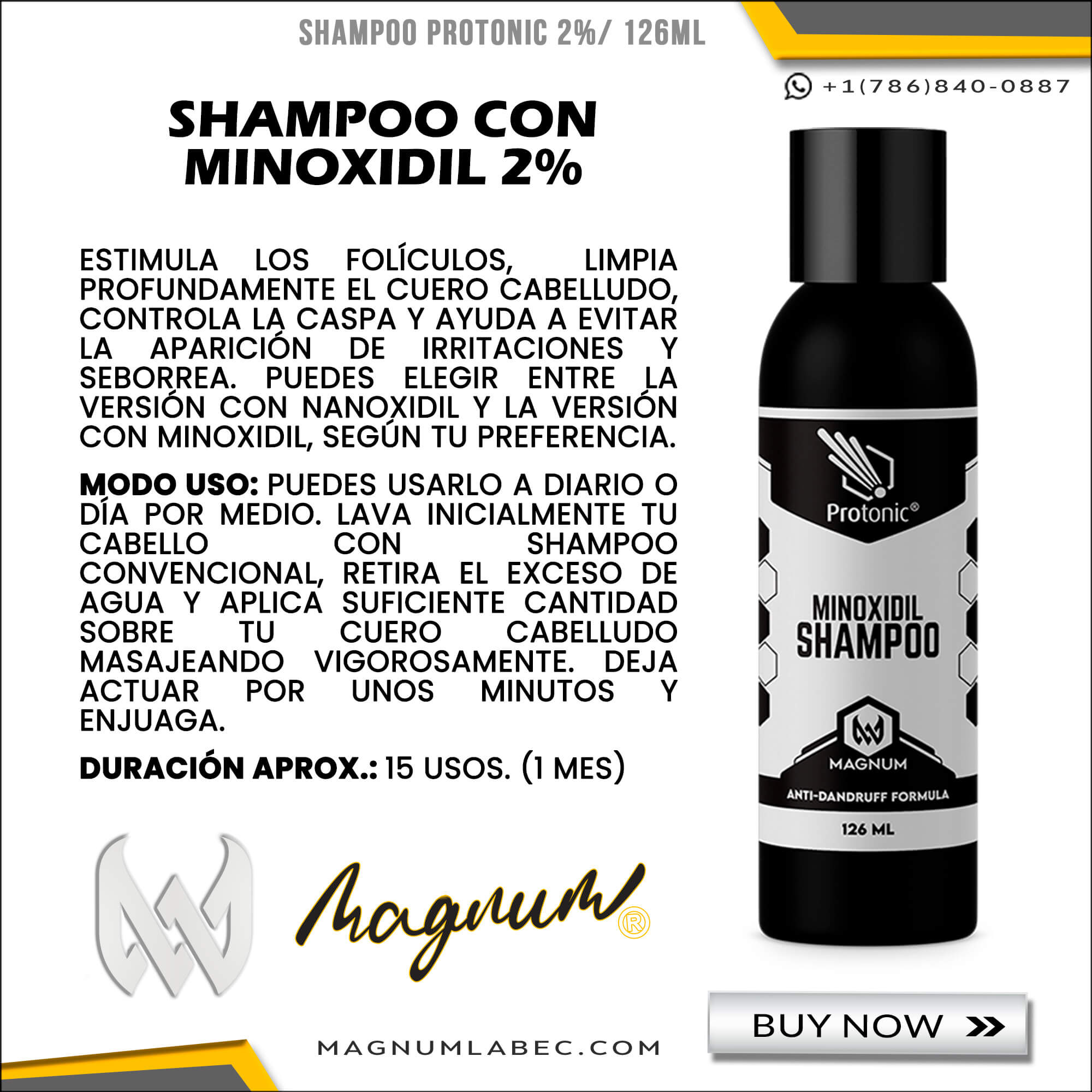 NANOXIDIL SHAMPOO 2/ 126ML Ampliación de Producto